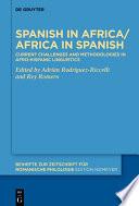 Spanish in Africa/Africa in Spanish