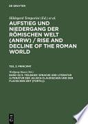 Sprache und Literatur (Literatur der julisch-claudischen und der flavischen Zeit [Forts.])