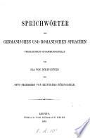 Sprichwörter Der Germanischen und Romanischen Sprachen Vergleichend