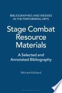 Stage Combat Resource Materials