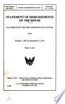 Statement of Disbursements of the House