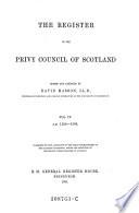 “The” register of the Privy Council of Scotland