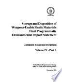 Storage and Disposition of Weapons-usable Fissile Materials