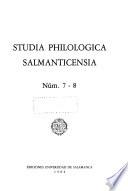 Studia philologica Salmanticensia