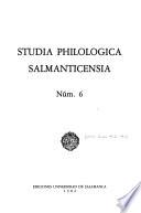 Studia philologica Salmanticensia
