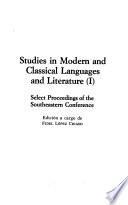 Studies in Modern and Classical Languages and Literature (I)