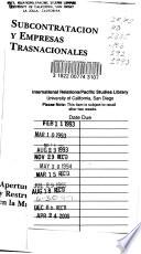 Subcontratación y empresas trasnacionales