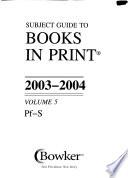 Subject Guide to Books in Print