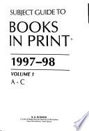 Subject Guide to Books in Print