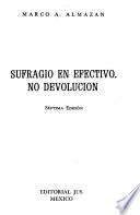 Sufragio en efectivo, no devolución