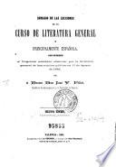 Sumario de las lecciones de un curso de literatura general y principalmente española