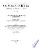 Summa artis, historia general del arte: Las artes decorativas en Europa (2 v.)
