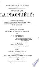 Œuvres complètes de P.-J. Proudhon