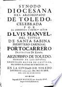 Synodo Diocesana del arzobispado de Toledo