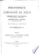 Tables de la première partie, par P. Bliard