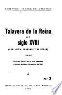 Talavera de la Reina en el siglo XVIII