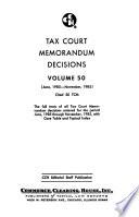 Tax Court Memorandum Decisions