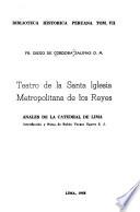 Teatro de la Santa Iglesia Metropolitana de los Reyes