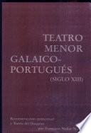Teatro menor galaico-portugués siglo XIII