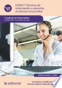 Técnicas de información y atención al cliente/consumidor. COMV0108