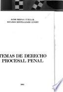 Temas de derecho procesal penal