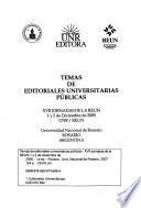 Temas de editoriales universitarias públicas