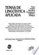 Temas de linguistica aplicada : primer congreso nacional de investigaciones linguistico-filologicas