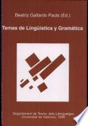 Temas de lingüística y gramática