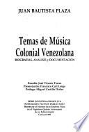 Temas de música colonial venezolana