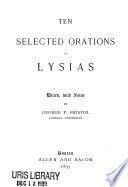 Ten selected orations of Lysias