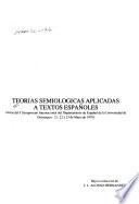 Teorías semiológicas aplicadas a textos españoles