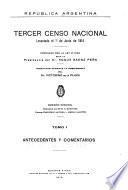 ... Tercer censo nacional levantado el 10 de junio de 1914