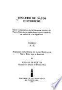 Tesauro de datos históricos: A-E