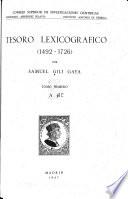 Tesoro lexicográfico, 1492-1726: A-E