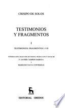 Testimonios y fragmentos