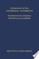 Testimonios y fragmentos. Retórica a Alejandro.