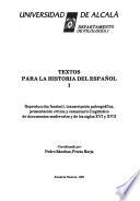 Textos para la historia del español