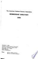 The American Political Science Association Membership Directory