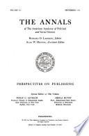 The Annals of the American Academy of Political and Social Science