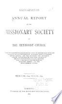 The Annual Report of the Missionary Society of the Methodist Church