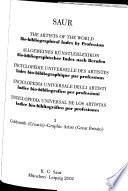 The artists of the world bio-bibliographical index by profession