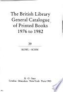 The British Library General Catalogue of Printed Books 1976 to 1982