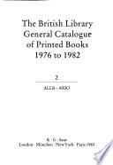 The British Library General Catalogue of Printed Books 1976 to 1982