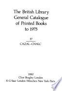 The British Library General Catalogue of Printed Books to 1975