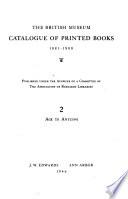 The British Museum Catalogue of Printed Books, 1881-1900