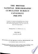 The British National Bibliography Cumulated Subject Catalogue