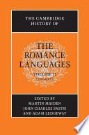 The Cambridge History of the Romance Languages: Volume 2, Contexts