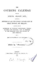 The Coursing calendar, ed. by 'Stonehenge'.