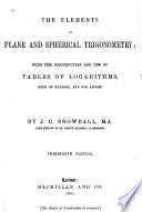 The Elements of Plane and Spherical Trigonometry