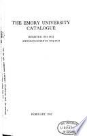 The Emory University Catalogue